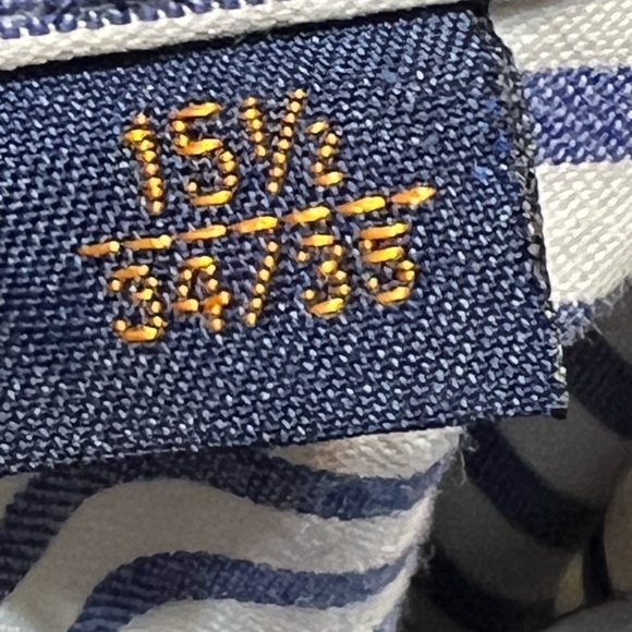 Chaps Ralph Lauren XXL Long Sleeve Striped Button Down Shirt Ivy League Preppy - Picture 7 of 7